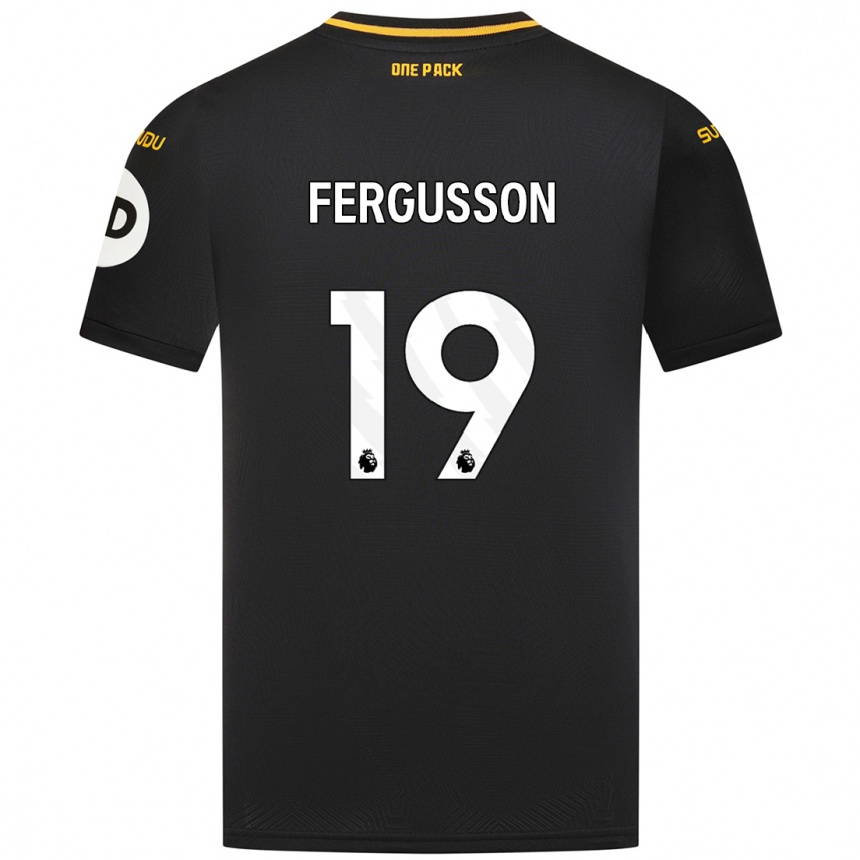 Vaikiškas Liv Fergusson #19 Juoda Išvykos Marškinėliai 2024/25 T-Shirt