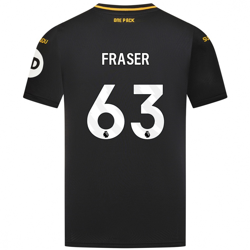 Vaikiškas Nathan Fraser #63 Juoda Išvykos Marškinėliai 2024/25 T-Shirt