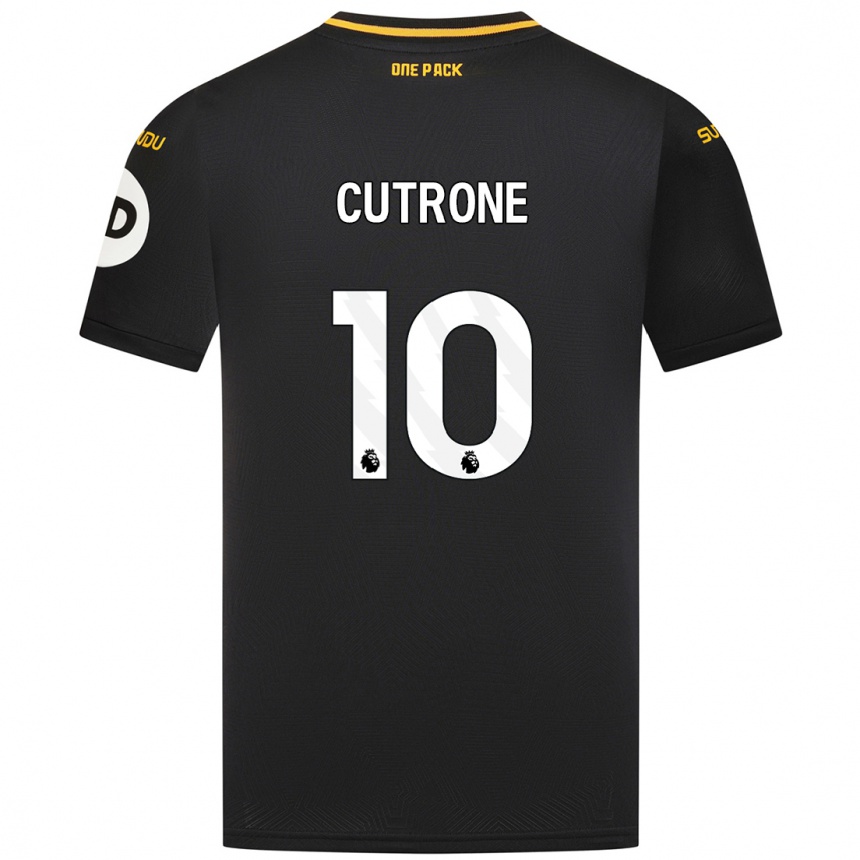 Vaikiškas Patrick Cutrone #10 Juoda Išvykos Marškinėliai 2024/25 T-Shirt