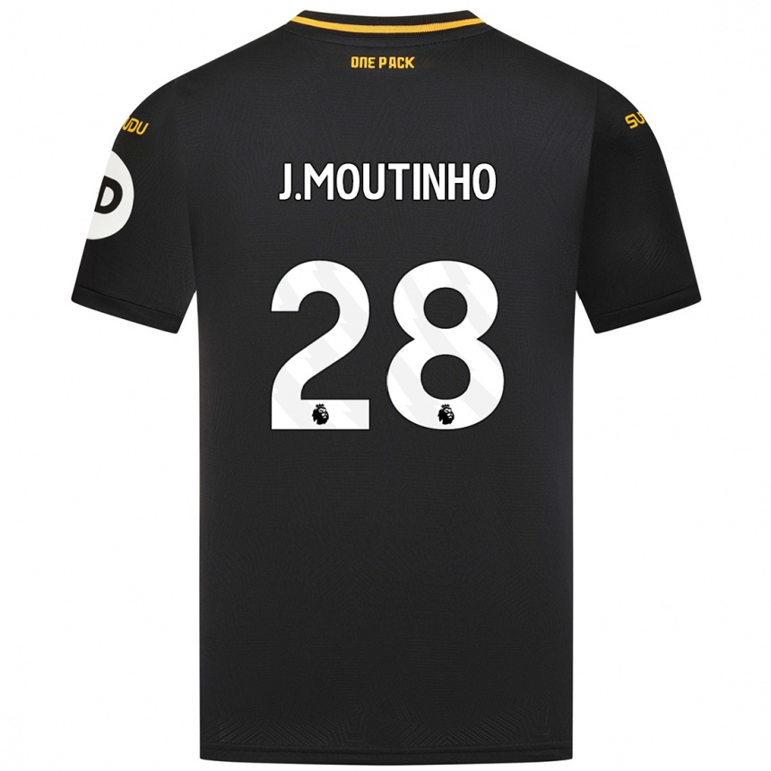 Vaikiškas Joao Moutinho #28 Juoda Išvykos Marškinėliai 2024/25 T-Shirt