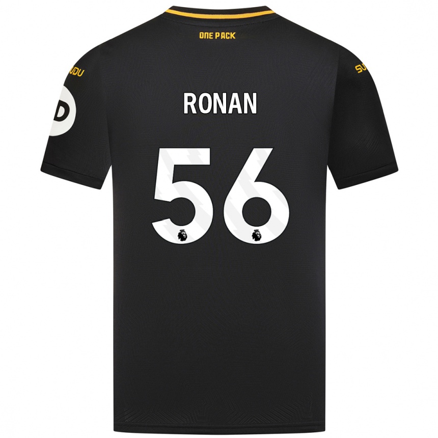 Vaikiškas Connor Ronan #56 Juoda Išvykos Marškinėliai 2024/25 T-Shirt