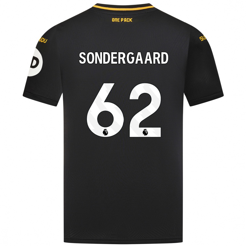 Vaikiškas Andreas Sondergaard #62 Juoda Išvykos Marškinėliai 2024/25 T-Shirt