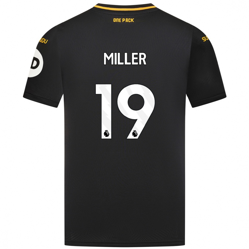 Vaikiškas Ali Miller #19 Juoda Išvykos Marškinėliai 2024/25 T-Shirt