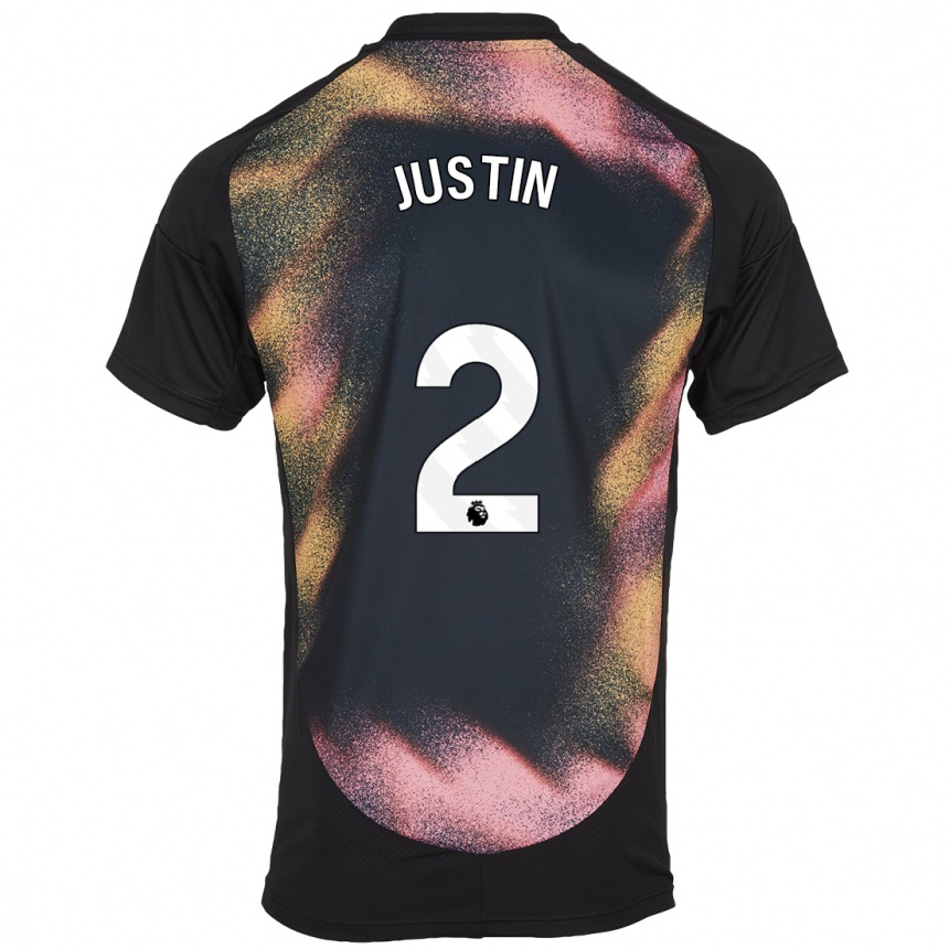 Vaikiškas James Justin #2 Juoda Balta Išvykos Marškinėliai 2024/25 T-Shirt