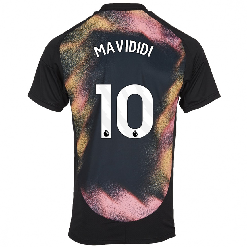 Vaikiškas Stephy Mavididi #10 Juoda Balta Išvykos Marškinėliai 2024/25 T-Shirt