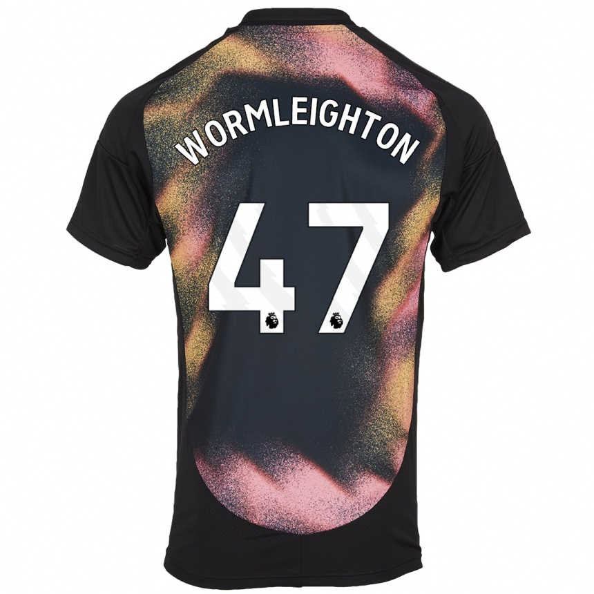 Vaikiškas Joe Wormleighton #47 Juoda Balta Išvykos Marškinėliai 2024/25 T-Shirt