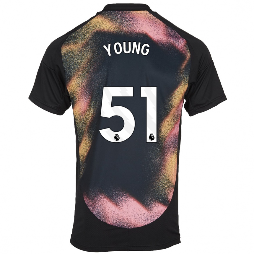 Vaikiškas Brad Young #51 Juoda Balta Išvykos Marškinėliai 2024/25 T-Shirt