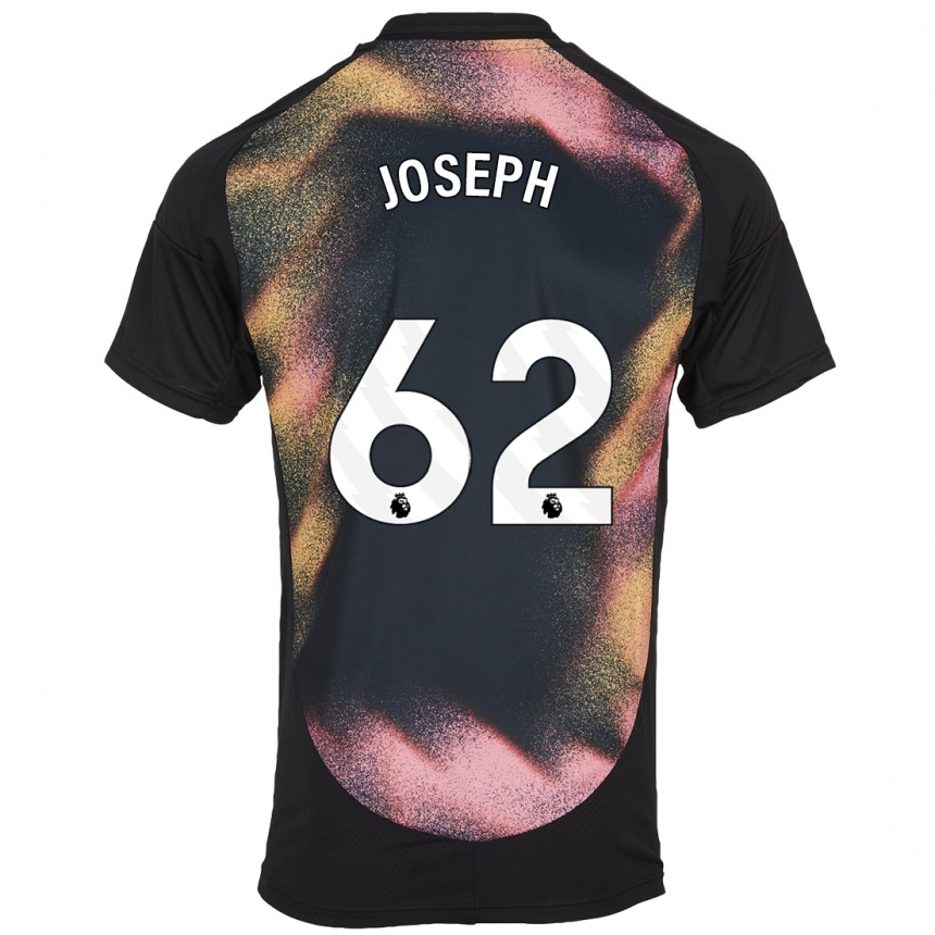 Vaikiškas Jayden Joseph #62 Juoda Balta Išvykos Marškinėliai 2024/25 T-Shirt