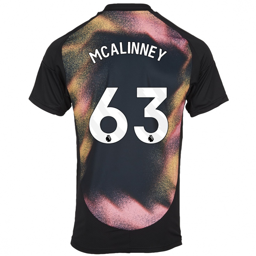 Vaikiškas Liam Mcalinney #63 Juoda Balta Išvykos Marškinėliai 2024/25 T-Shirt