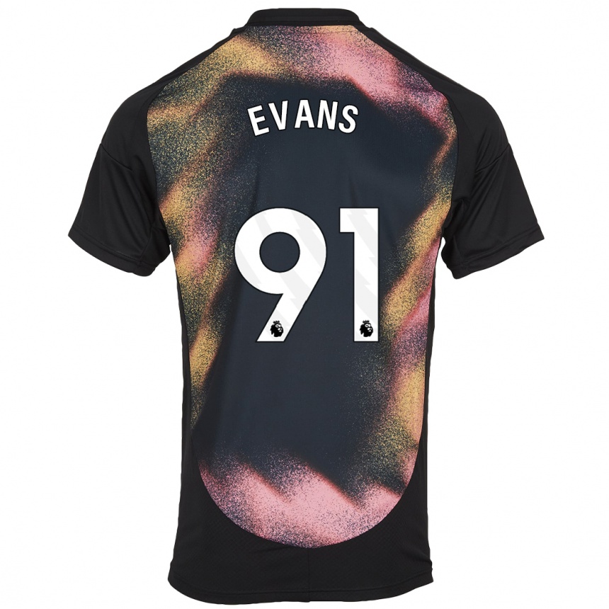 Vaikiškas Jake Evans #91 Juoda Balta Išvykos Marškinėliai 2024/25 T-Shirt