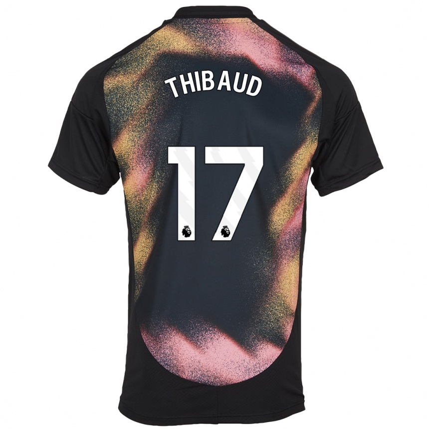 Vaikiškas Julie Thibaud #17 Juoda Balta Išvykos Marškinėliai 2024/25 T-Shirt