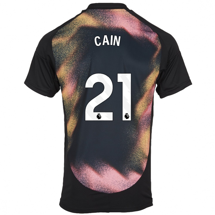 Vaikiškas Hannah Cain #21 Juoda Balta Išvykos Marškinėliai 2024/25 T-Shirt