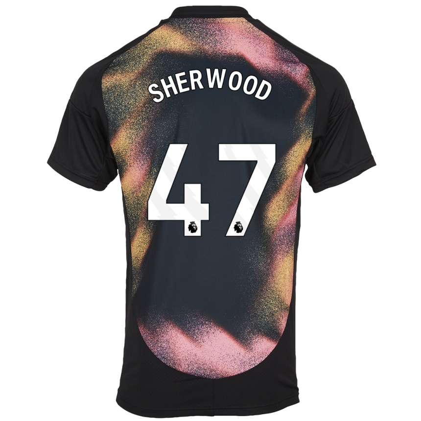 Vaikiškas Simone Sherwood #47 Juoda Balta Išvykos Marškinėliai 2024/25 T-Shirt