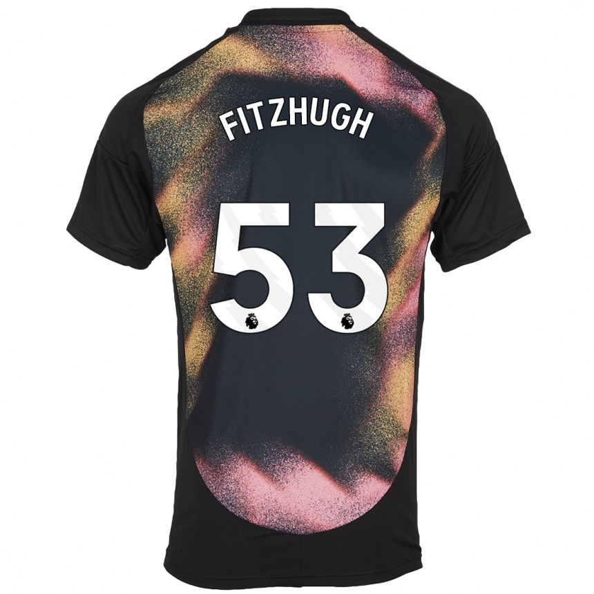 Vaikiškas Ethan Fitzhugh #53 Juoda Balta Išvykos Marškinėliai 2024/25 T-Shirt