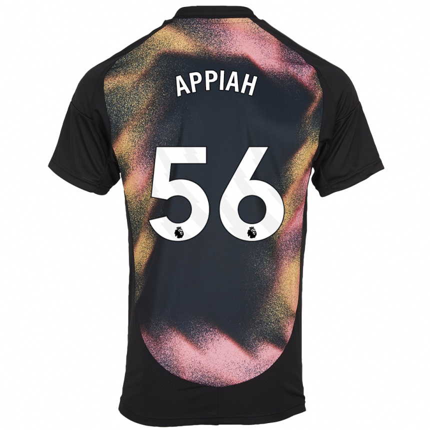 Vaikiškas Paul Appiah #56 Juoda Balta Išvykos Marškinėliai 2024/25 T-Shirt