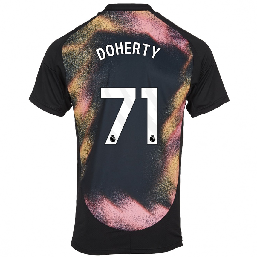 Vaikiškas Arlo Doherty #71 Juoda Balta Išvykos Marškinėliai 2024/25 T-Shirt