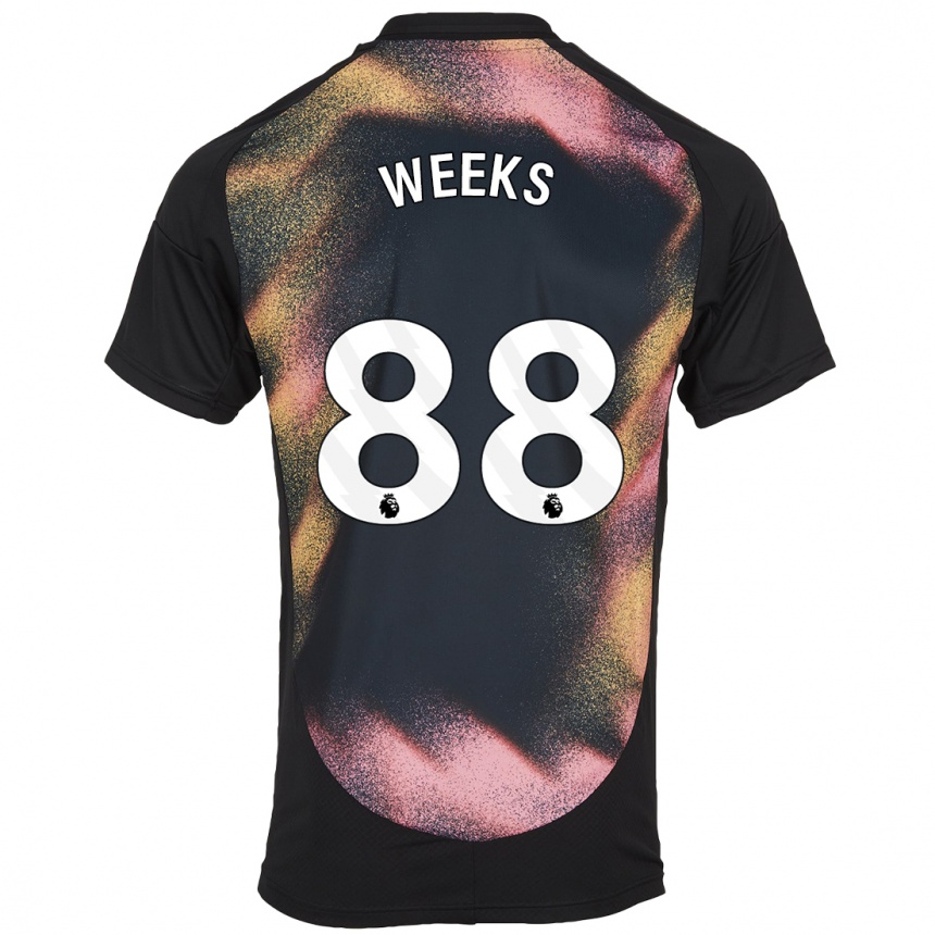 Vaikiškas Tyler Weeks #88 Juoda Balta Išvykos Marškinėliai 2024/25 T-Shirt