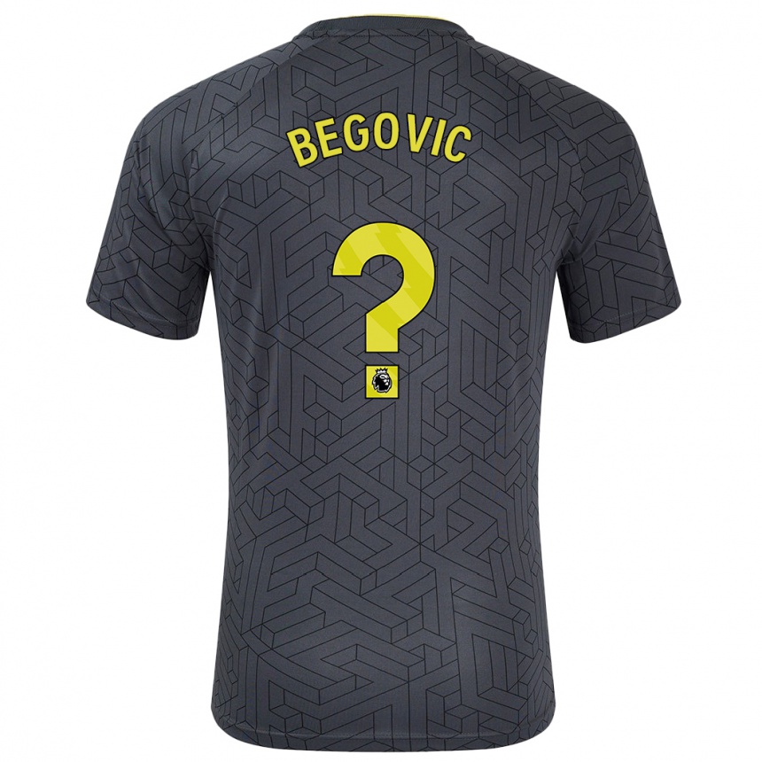 Vaikiškas Asmir Begovic #0 Juoda Geltona Išvykos Marškinėliai 2024/25 T-Shirt