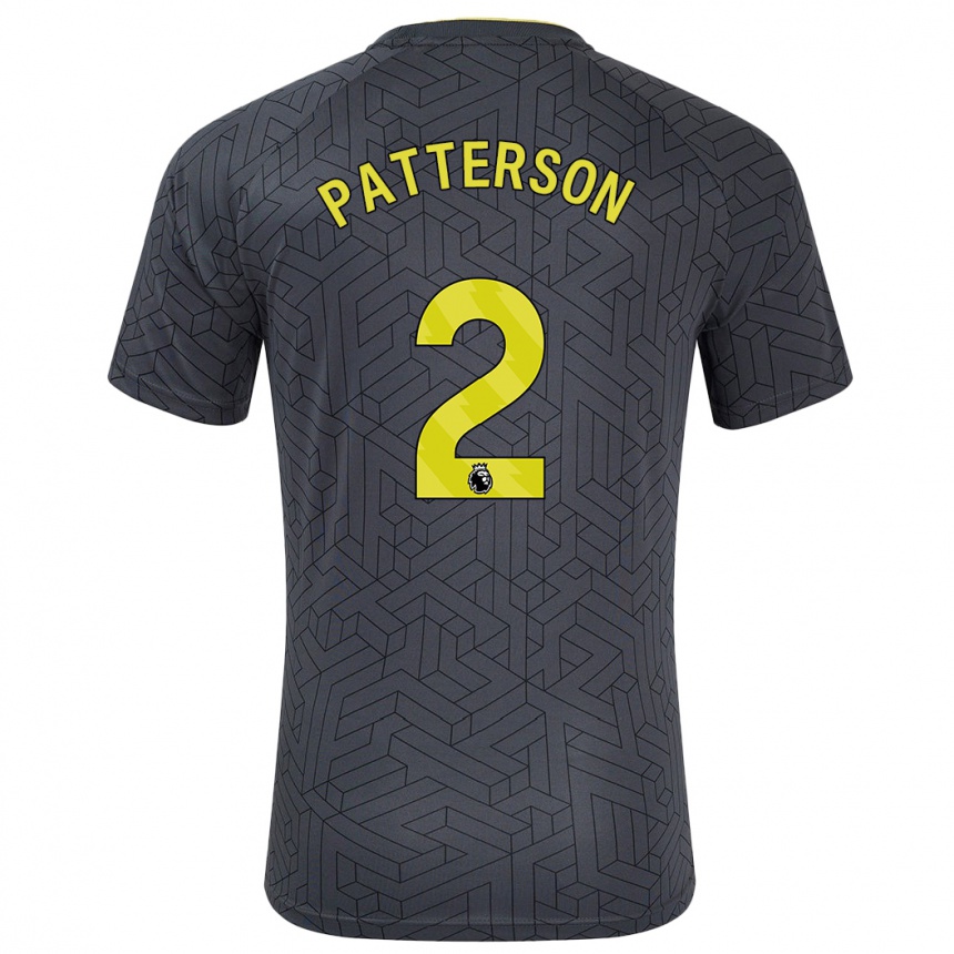 Vaikiškas Nathan Patterson #2 Juoda Geltona Išvykos Marškinėliai 2024/25 T-Shirt