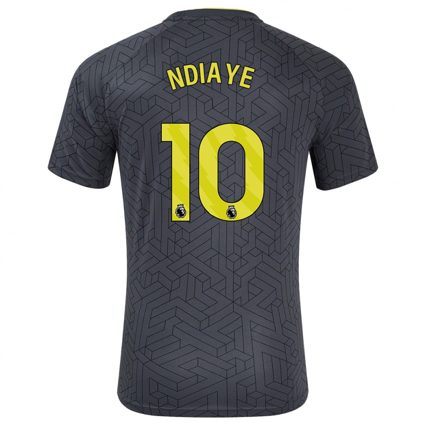 Vaikiškas Iliman Ndiaye #10 Juoda Geltona Išvykos Marškinėliai 2024/25 T-Shirt