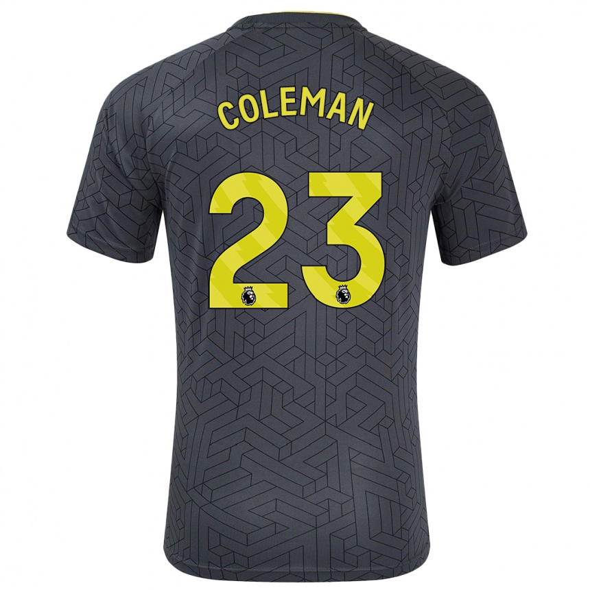 Vaikiškas Seamus Coleman #23 Juoda Geltona Išvykos Marškinėliai 2024/25 T-Shirt