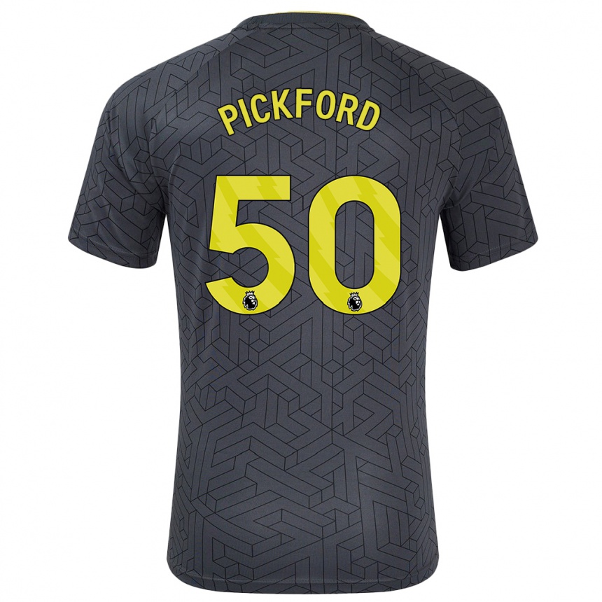 Vaikiškas George Pickford #50 Juoda Geltona Išvykos Marškinėliai 2024/25 T-Shirt