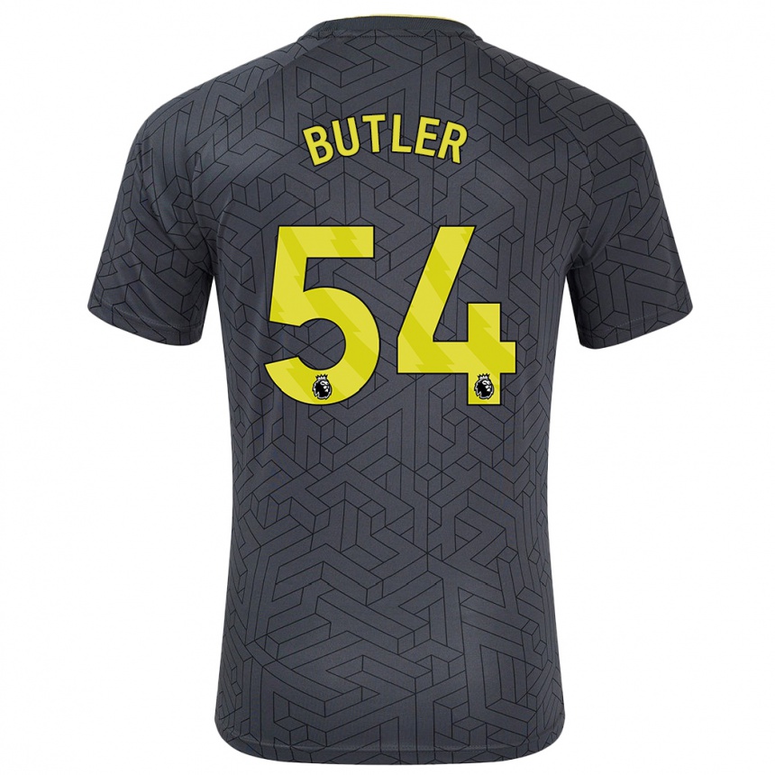 Vaikiškas Jack Butler #54 Juoda Geltona Išvykos Marškinėliai 2024/25 T-Shirt