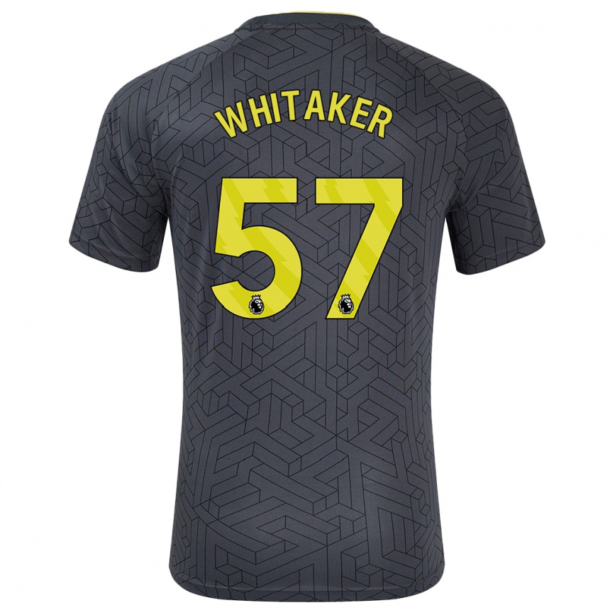 Vaikiškas Charlie Whitaker #57 Juoda Geltona Išvykos Marškinėliai 2024/25 T-Shirt