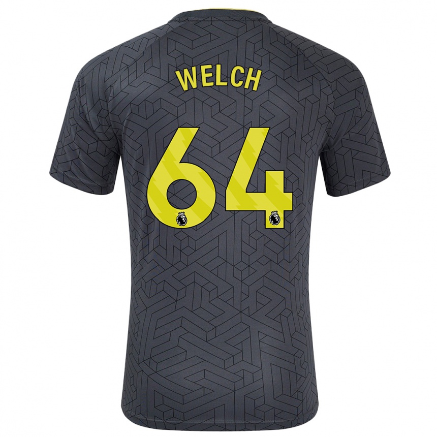 Vaikiškas Reece Welch #64 Juoda Geltona Išvykos Marškinėliai 2024/25 T-Shirt