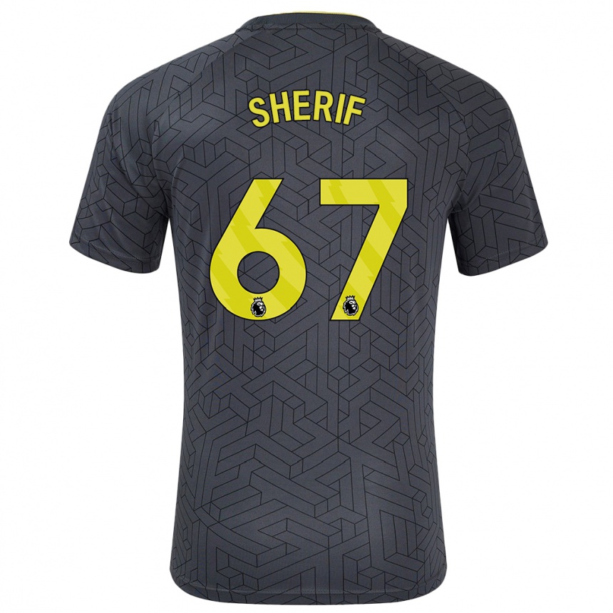 Vaikiškas Martin Sherif #67 Juoda Geltona Išvykos Marškinėliai 2024/25 T-Shirt