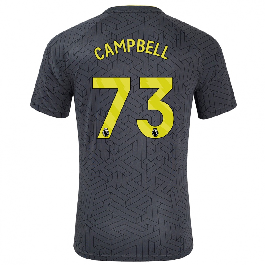 Vaikiškas Elijah Campbell #73 Juoda Geltona Išvykos Marškinėliai 2024/25 T-Shirt