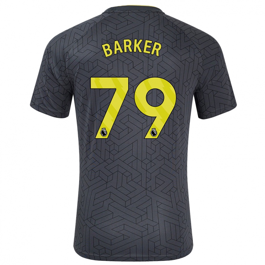 Vaikiškas Owen Barker #79 Juoda Geltona Išvykos Marškinėliai 2024/25 T-Shirt