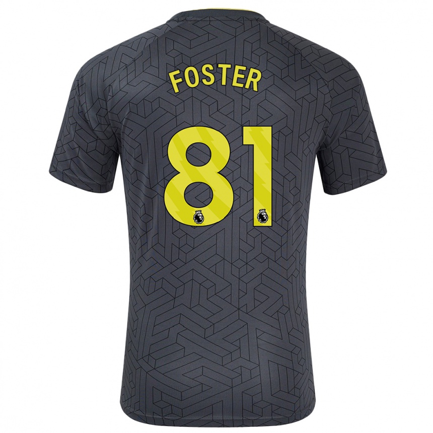 Vaikiškas Harvey Foster #81 Juoda Geltona Išvykos Marškinėliai 2024/25 T-Shirt