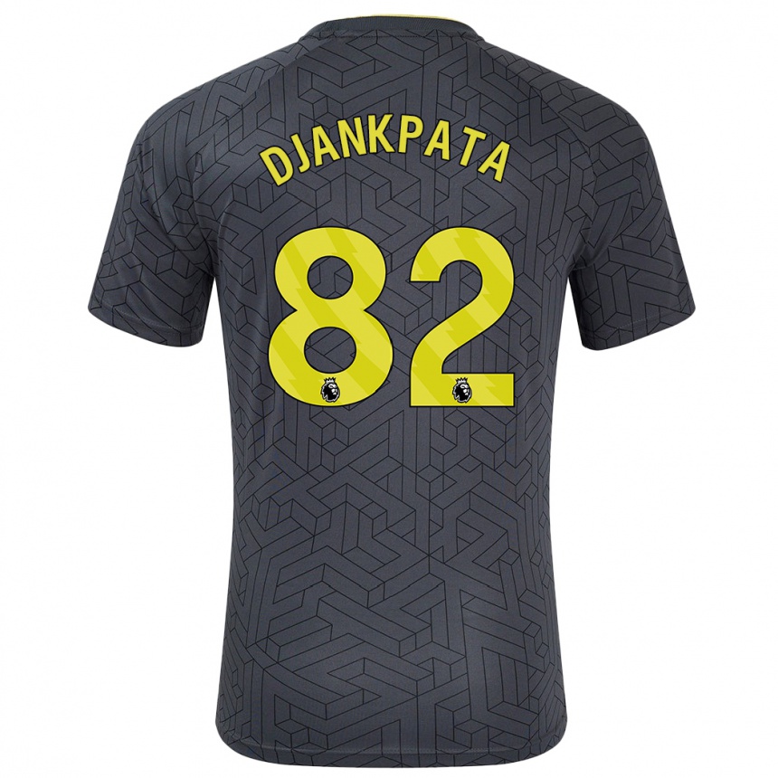 Vaikiškas Halid Djankpata #82 Juoda Geltona Išvykos Marškinėliai 2024/25 T-Shirt