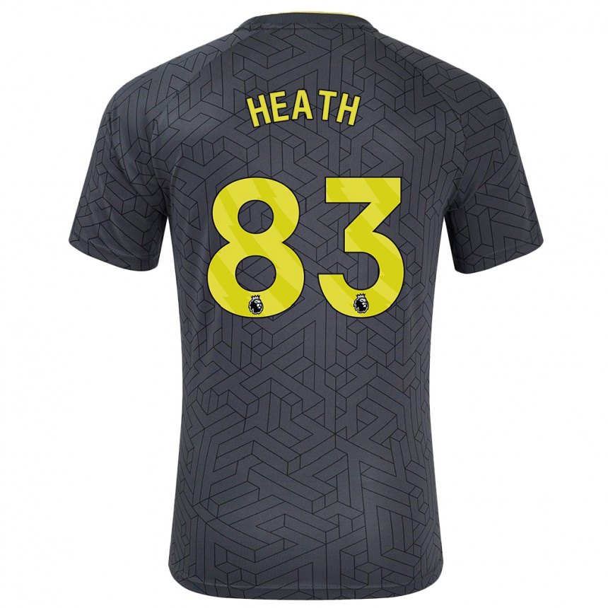 Vaikiškas Isaac Heath #83 Juoda Geltona Išvykos Marškinėliai 2024/25 T-Shirt