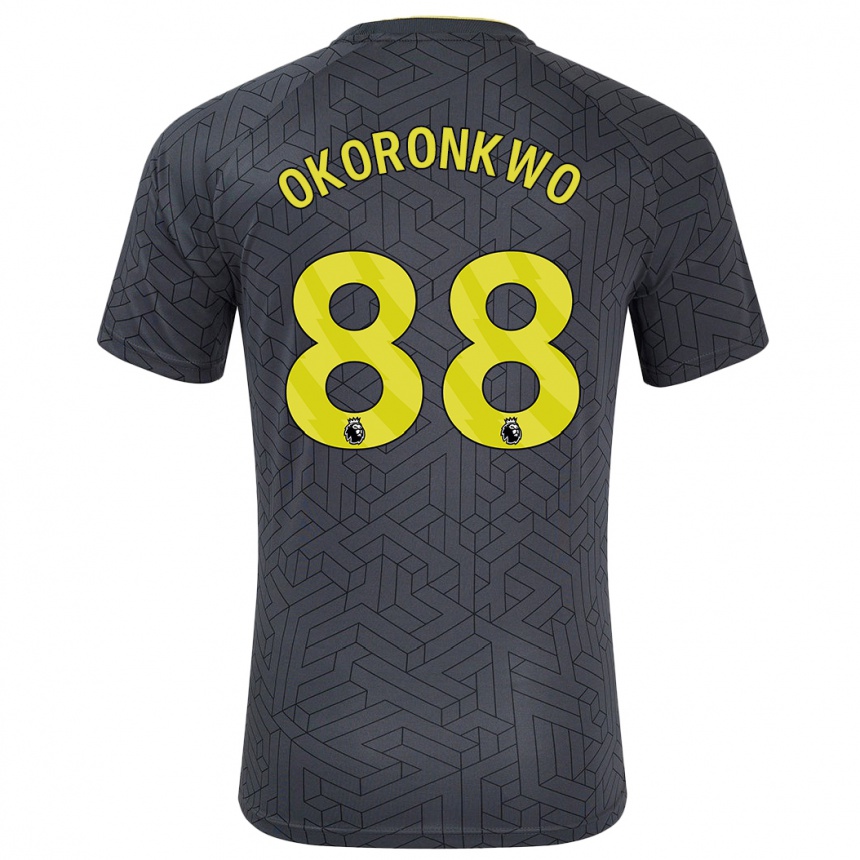 Vaikiškas Francis Okoronkwo #88 Juoda Geltona Išvykos Marškinėliai 2024/25 T-Shirt