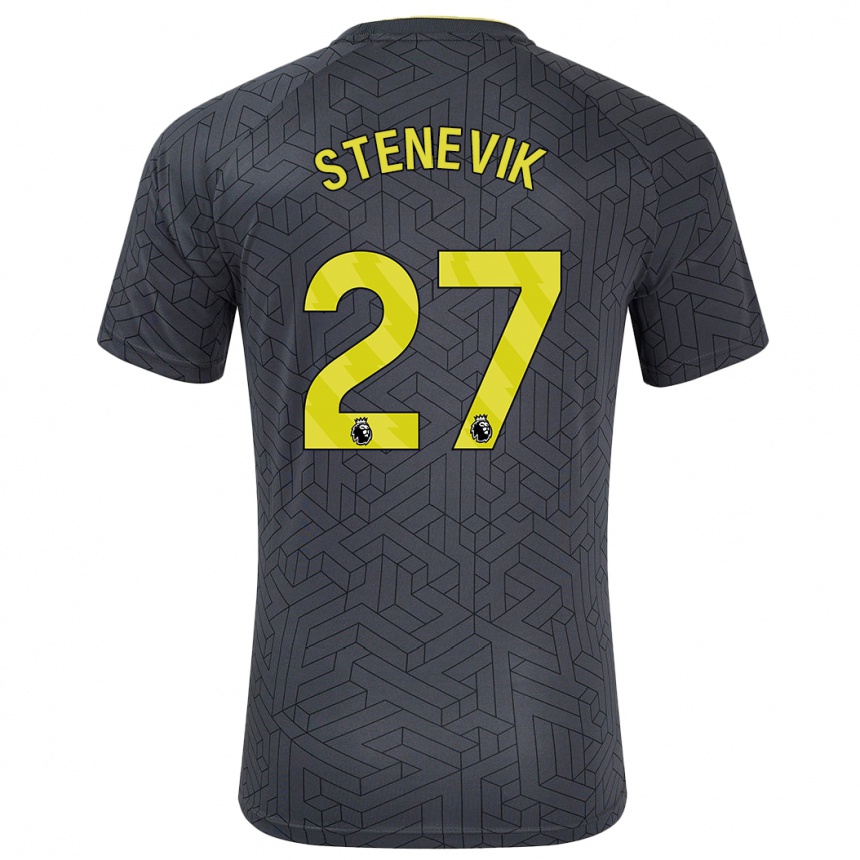 Vaikiškas Elise Stenevik #27 Juoda Geltona Išvykos Marškinėliai 2024/25 T-Shirt