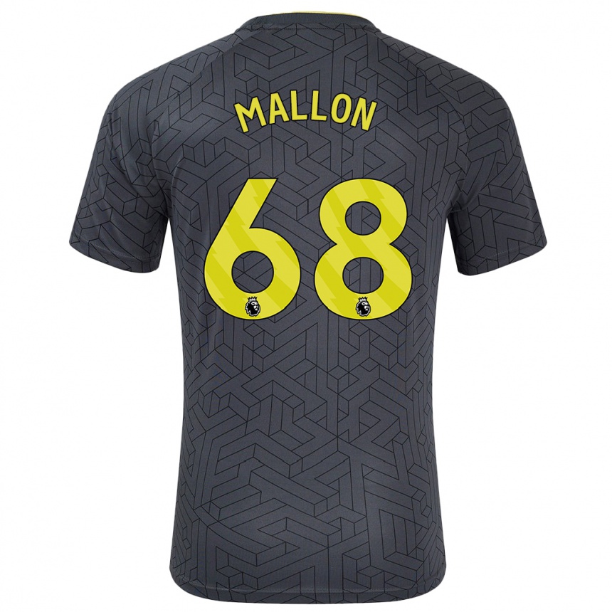 Vaikiškas Mathew Mallon #68 Juoda Geltona Išvykos Marškinėliai 2024/25 T-Shirt