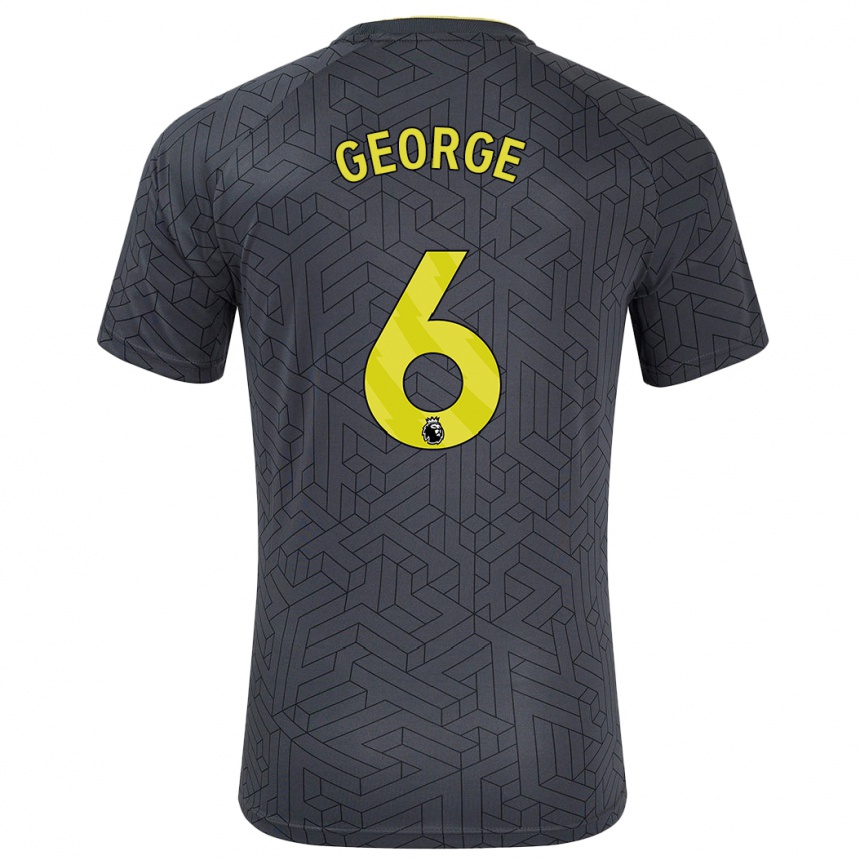 Vaikiškas Gabrielle George #6 Juoda Geltona Išvykos Marškinėliai 2024/25 T-Shirt