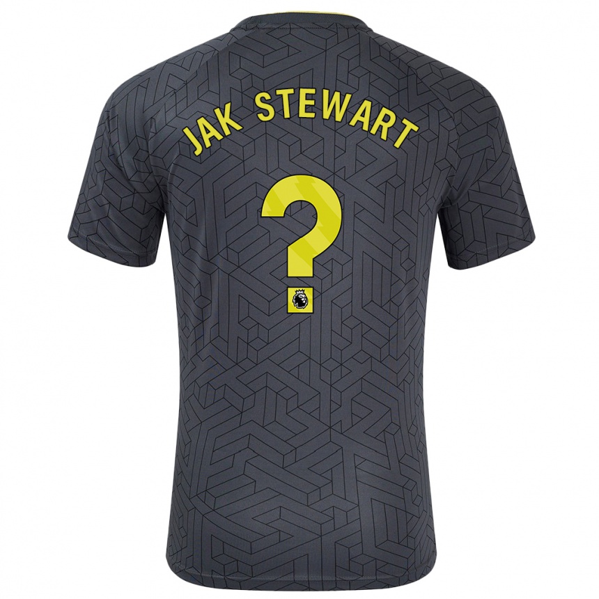 Vaikiškas Jak Stewart #0 Juoda Geltona Išvykos Marškinėliai 2024/25 T-Shirt