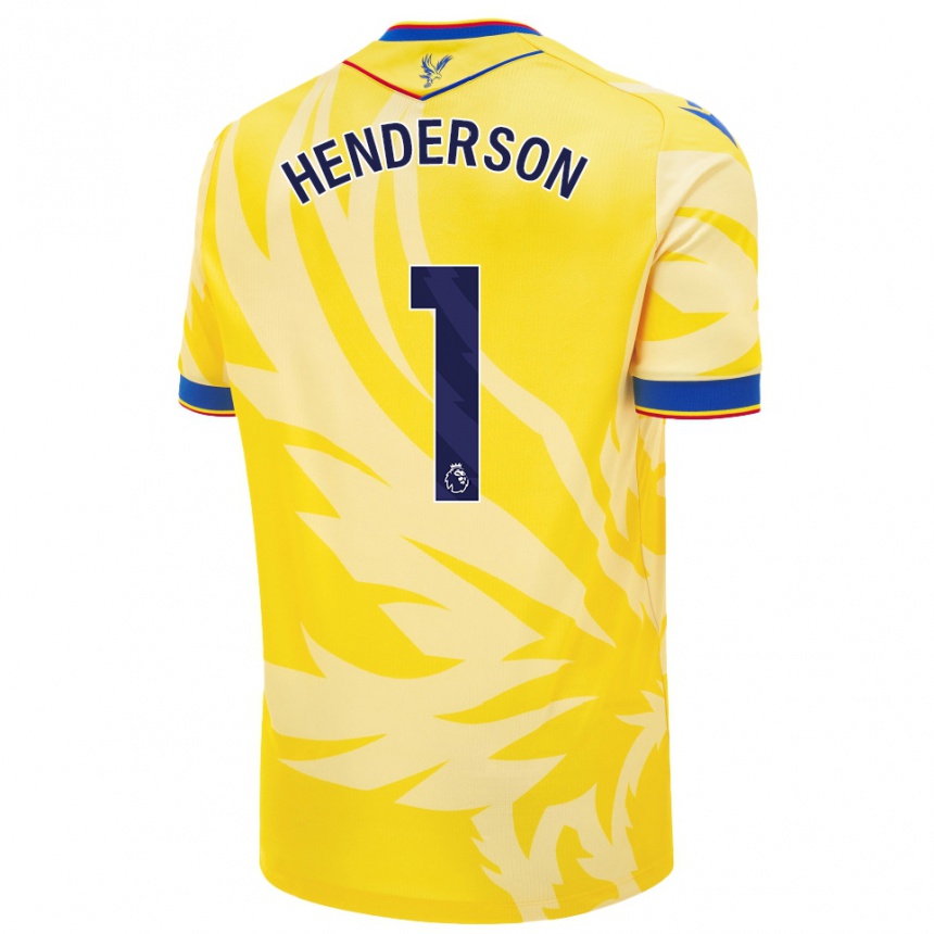 Vaikiškas Dean Henderson #1 Geltona Išvykos Marškinėliai 2024/25 T-Shirt