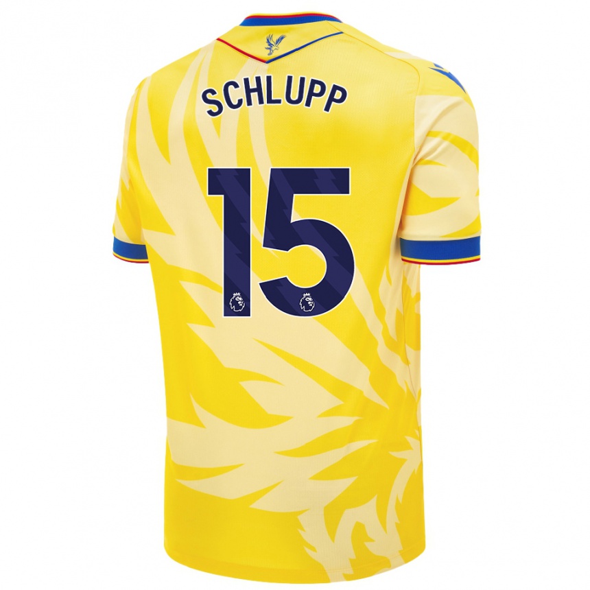 Vaikiškas Jeffrey Schlupp #15 Geltona Išvykos Marškinėliai 2024/25 T-Shirt