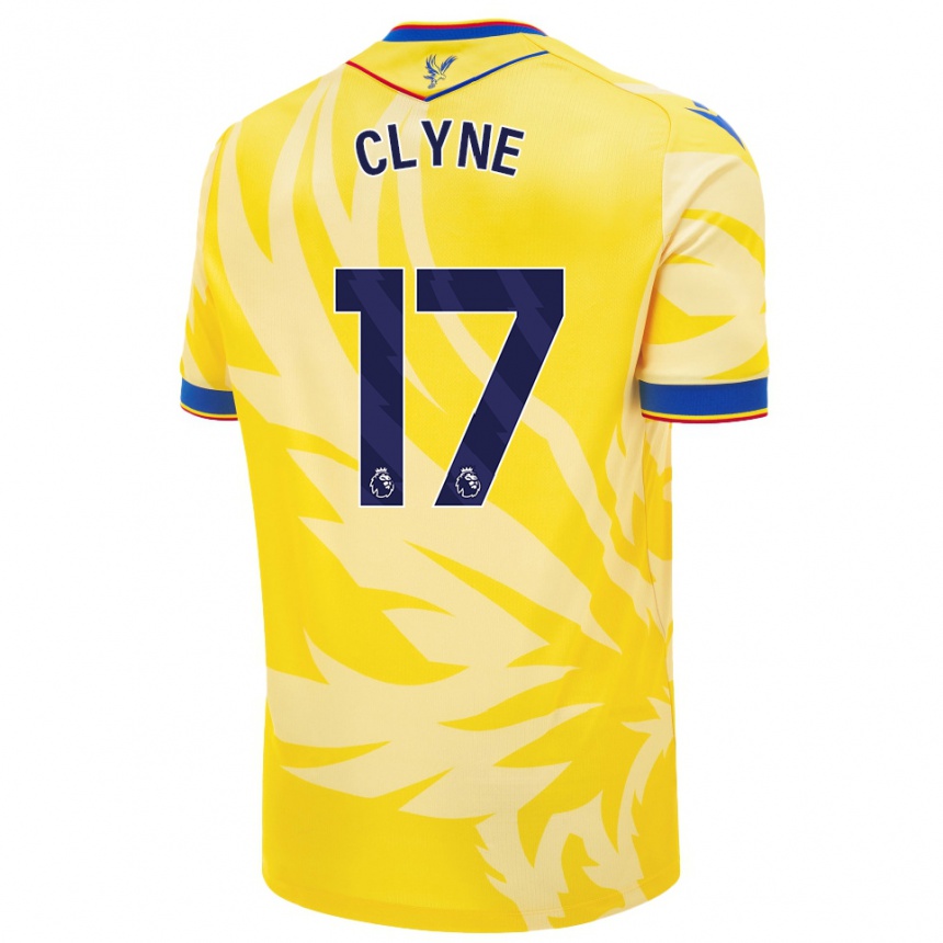 Vaikiškas Nathaniel Clyne #17 Geltona Išvykos Marškinėliai 2024/25 T-Shirt