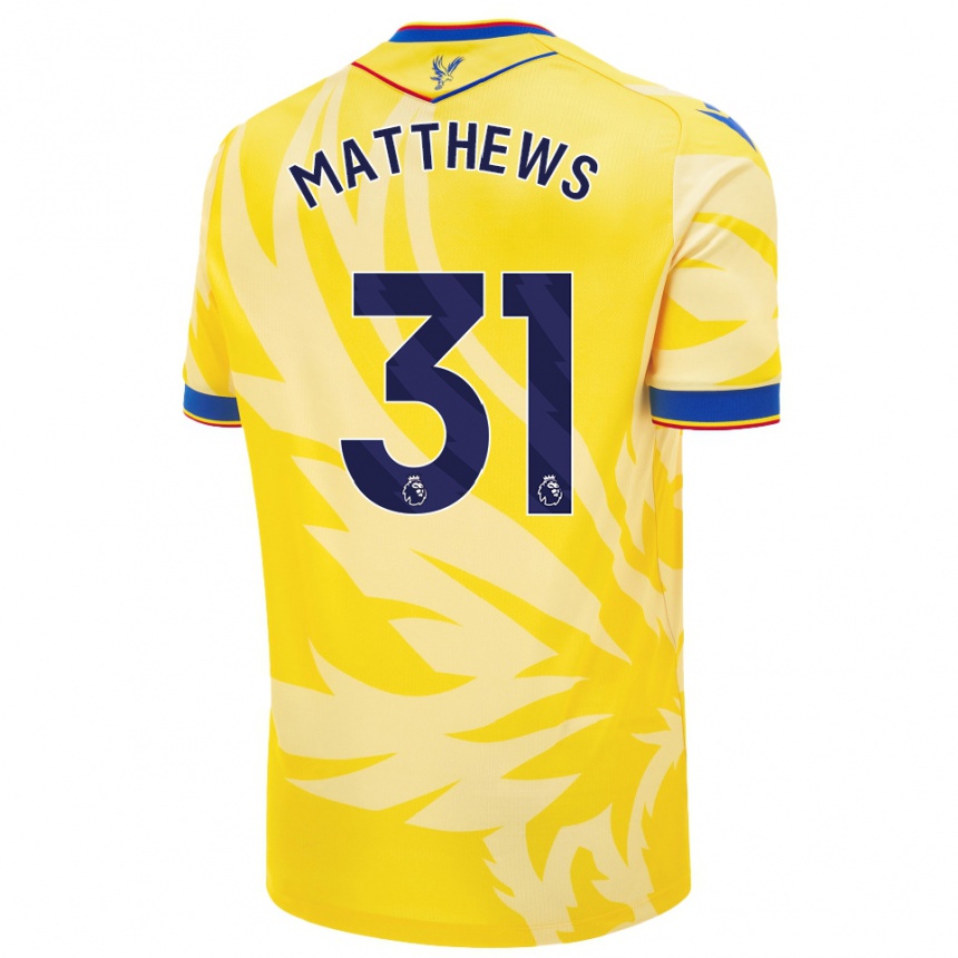 Vaikiškas Remi Matthews #31 Geltona Išvykos Marškinėliai 2024/25 T-Shirt