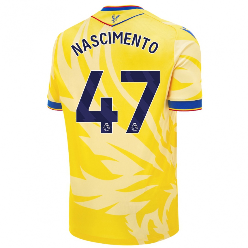 Vaikiškas Adler Nascimento #47 Geltona Išvykos Marškinėliai 2024/25 T-Shirt