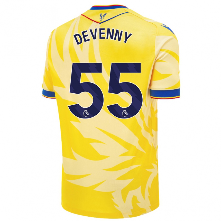 Vaikiškas Justin Devenny #55 Geltona Išvykos Marškinėliai 2024/25 T-Shirt