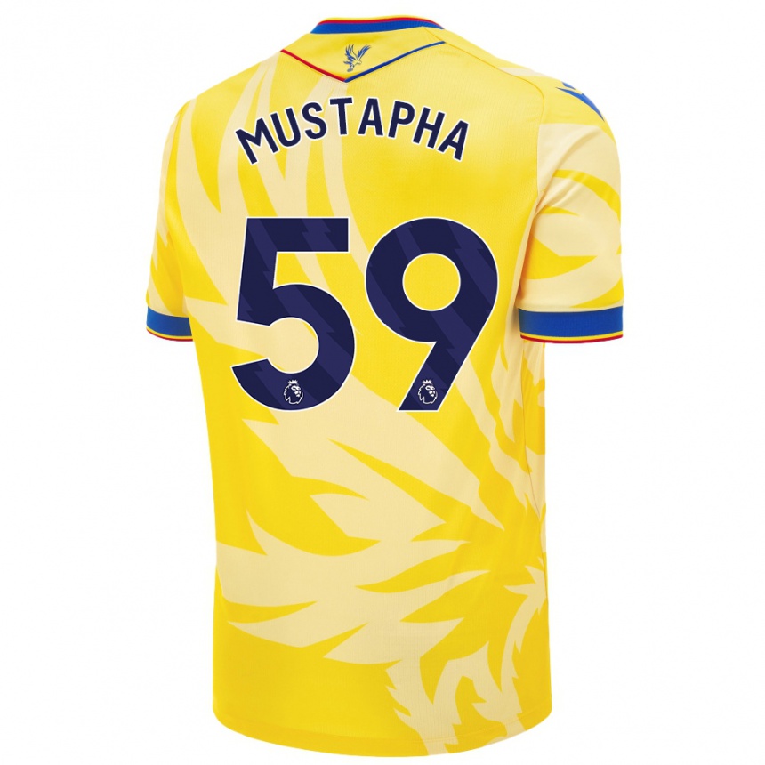 Vaikiškas Hindolo Mustapha #59 Geltona Išvykos Marškinėliai 2024/25 T-Shirt