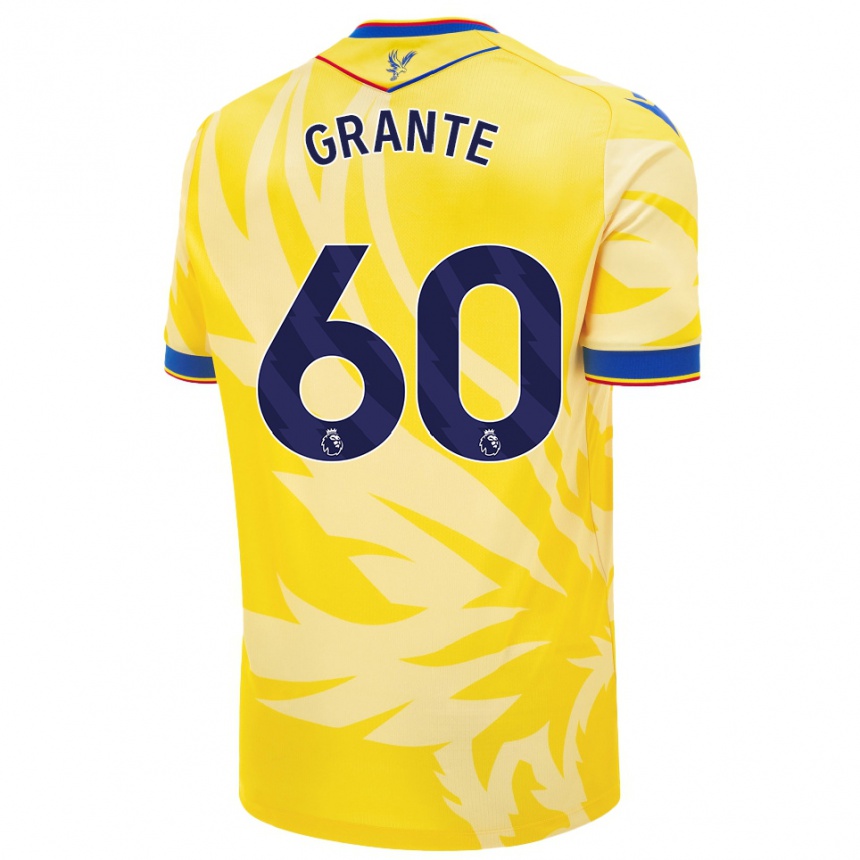 Vaikiškas Jake Grante #60 Geltona Išvykos Marškinėliai 2024/25 T-Shirt