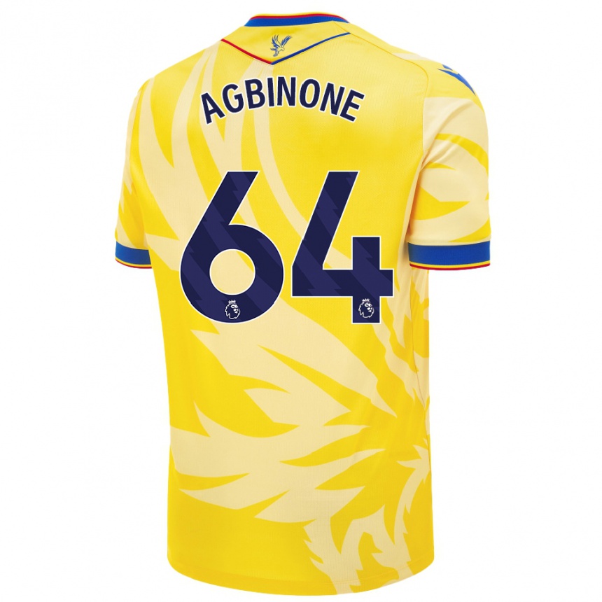 Vaikiškas Asher Agbinone #64 Geltona Išvykos Marškinėliai 2024/25 T-Shirt