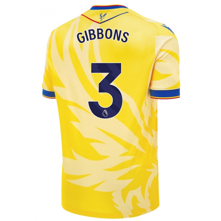 Vaikiškas Felicity Gibbons #3 Geltona Išvykos Marškinėliai 2024/25 T-Shirt